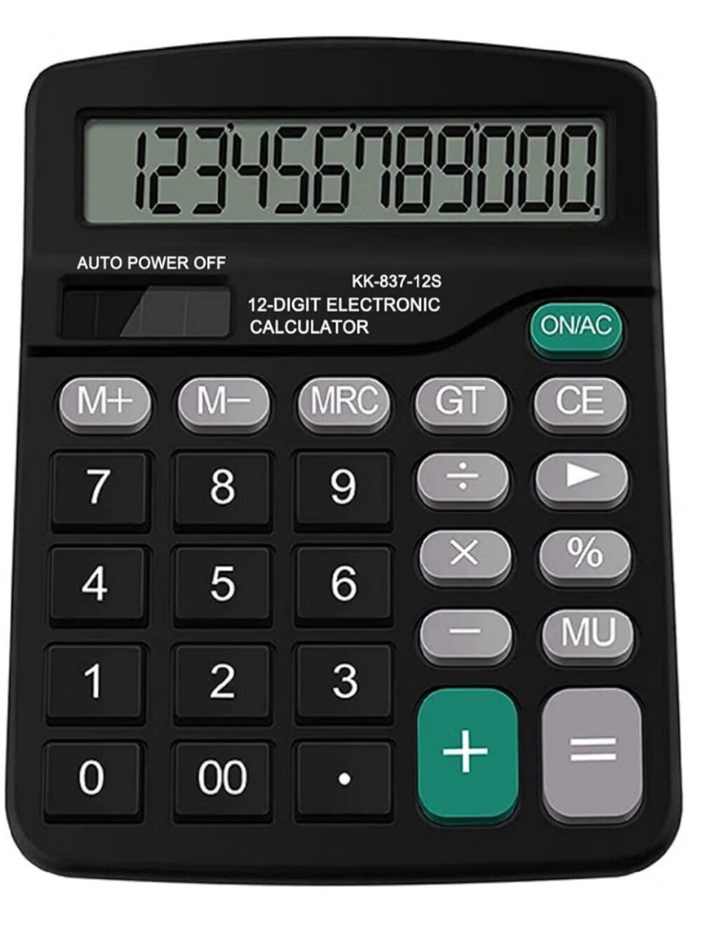 Desktop Calculator. Dual Power. Large Buttons.